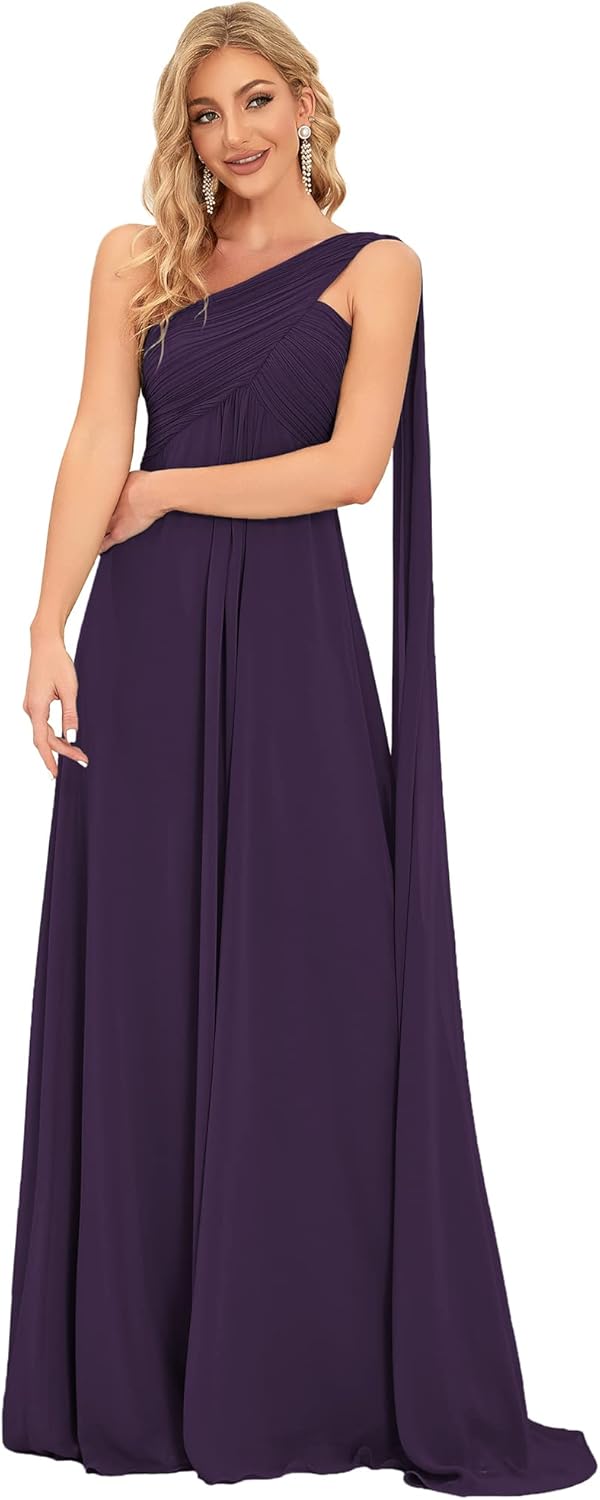 Vestido largo de dama de honor Ever-Pretty para mujer, holgado