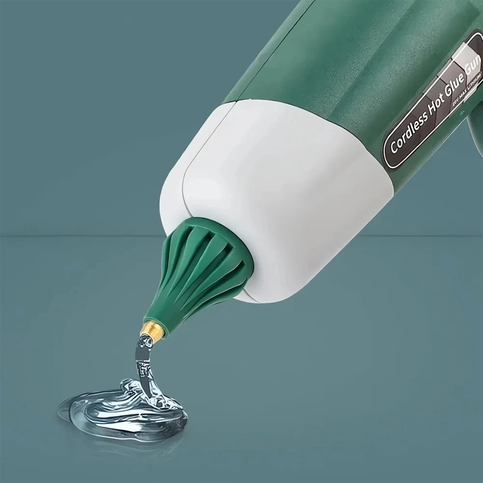 Pistola de pegamento de fusión en caliente de iones de litio inalámbrico DIY for herramientas eléctricas de batería de litio de 18V for el hogar Precalentamiento rápido(Blue)