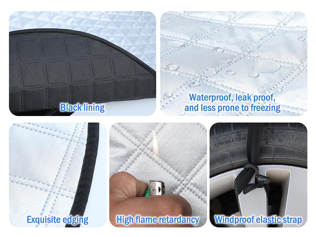 1 Pezzi Copertura Parabrezza Auto, Copri Parabrezza Auto, Parabrezza Auto Magnetico, Copertura Vetro Auto Antighiaccio, Adatto la Maggior Parte dei Veicoli (145cm x 100cm)