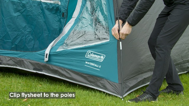 coleman waterfall 5 deluxe family tent | 5 Man Dome-Tunnel Hybrid Tent with Separate Living And Sleeping Area | Easy To Pitch | 5 Person Camping Tent | 3000mm Waterproof Größe:56 clear glass dome tent Outwell Sky 4 Tent