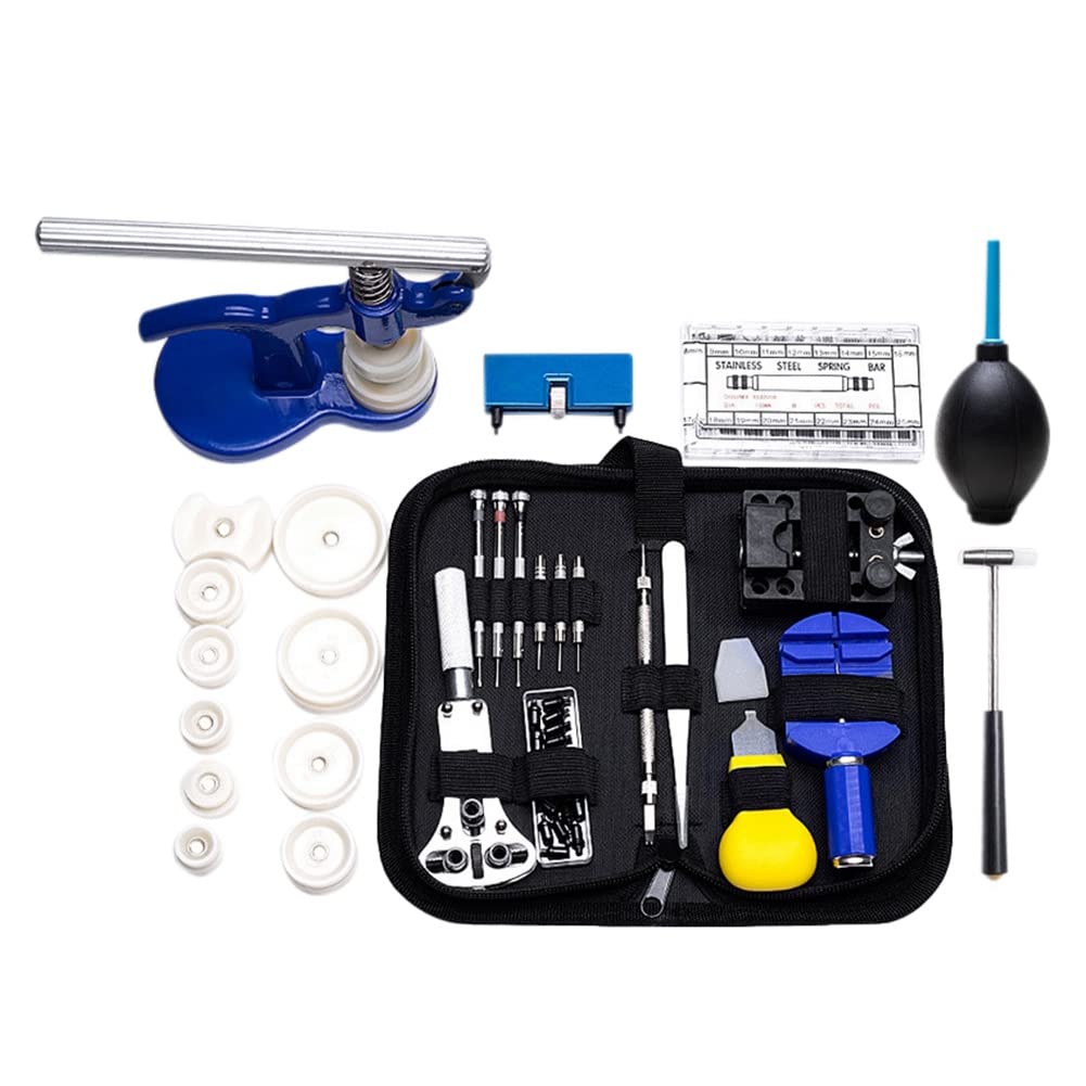 Kit de Herramientas de ReparacióN de Relojes Profesionales de 40 Piezas Herramientas de Reloj Desmontaje BateríA Reemplazo Reloj Prensa Barra de Resorte