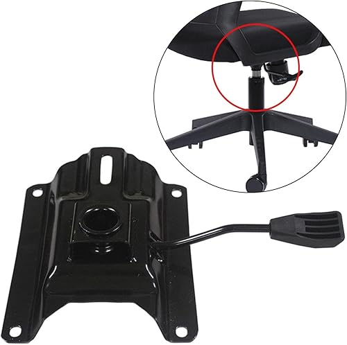 Miniatura 6 de TOOYFUL Silla giratoria para silla de oficina, mecanismo de inclinación, rodamiento alto, universal, portátil, palanca de elevación, asiento, placa