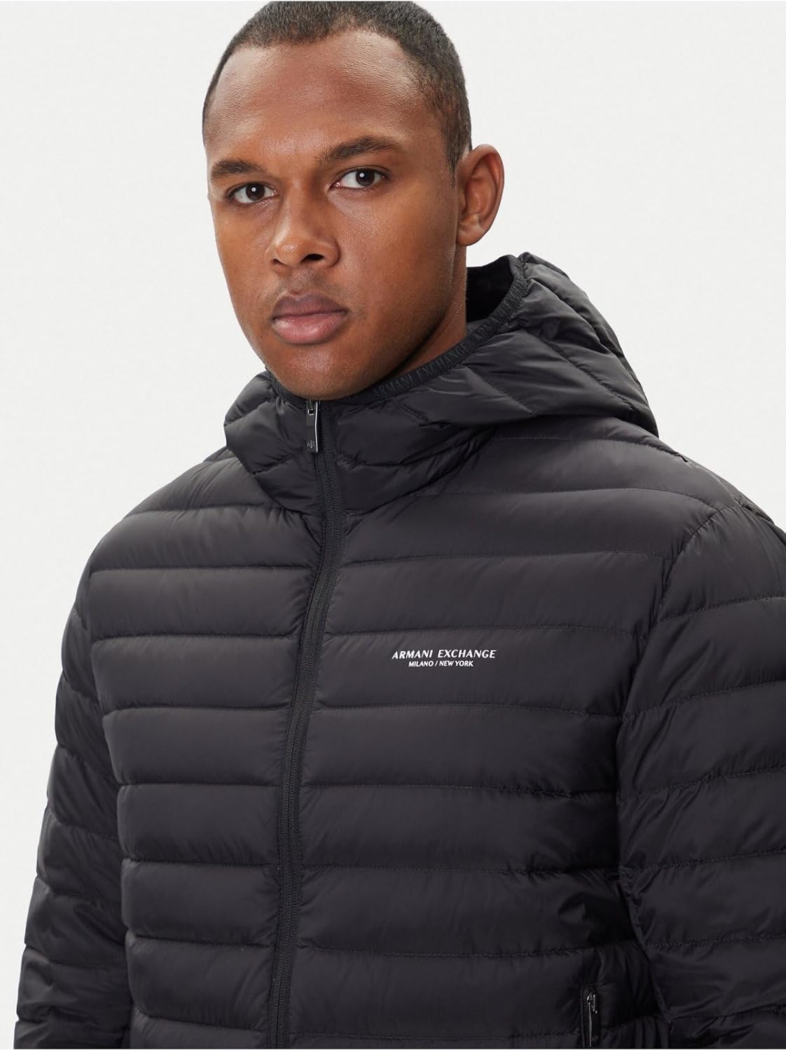 Armani Exchange mens Essential Hooded Down Puffer Jacket - Image 2