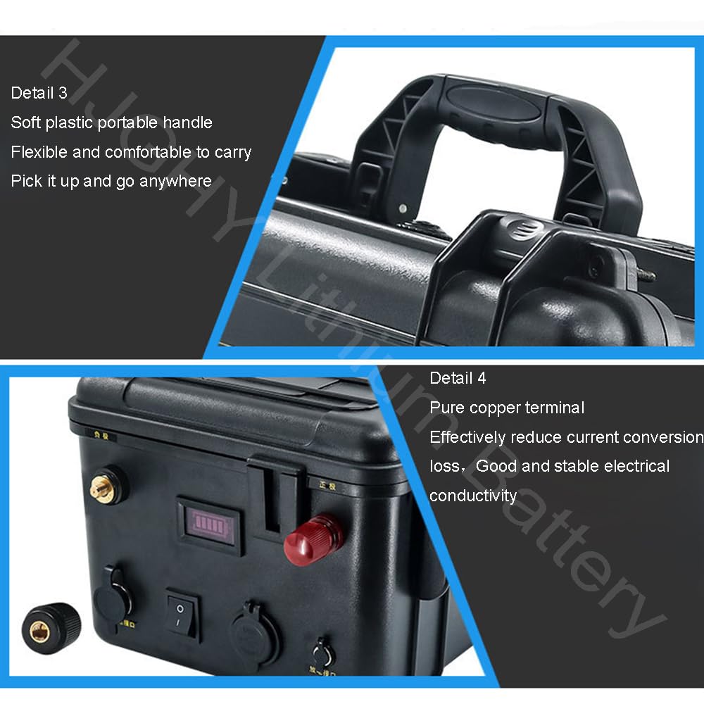 Batteria al Litio Ricaricabile 12V 24V 48V 60Ah 80Ah 100Ah 120Ah 150Ah 200Ah per elica di propulsione Marina di Barche da Pesca.