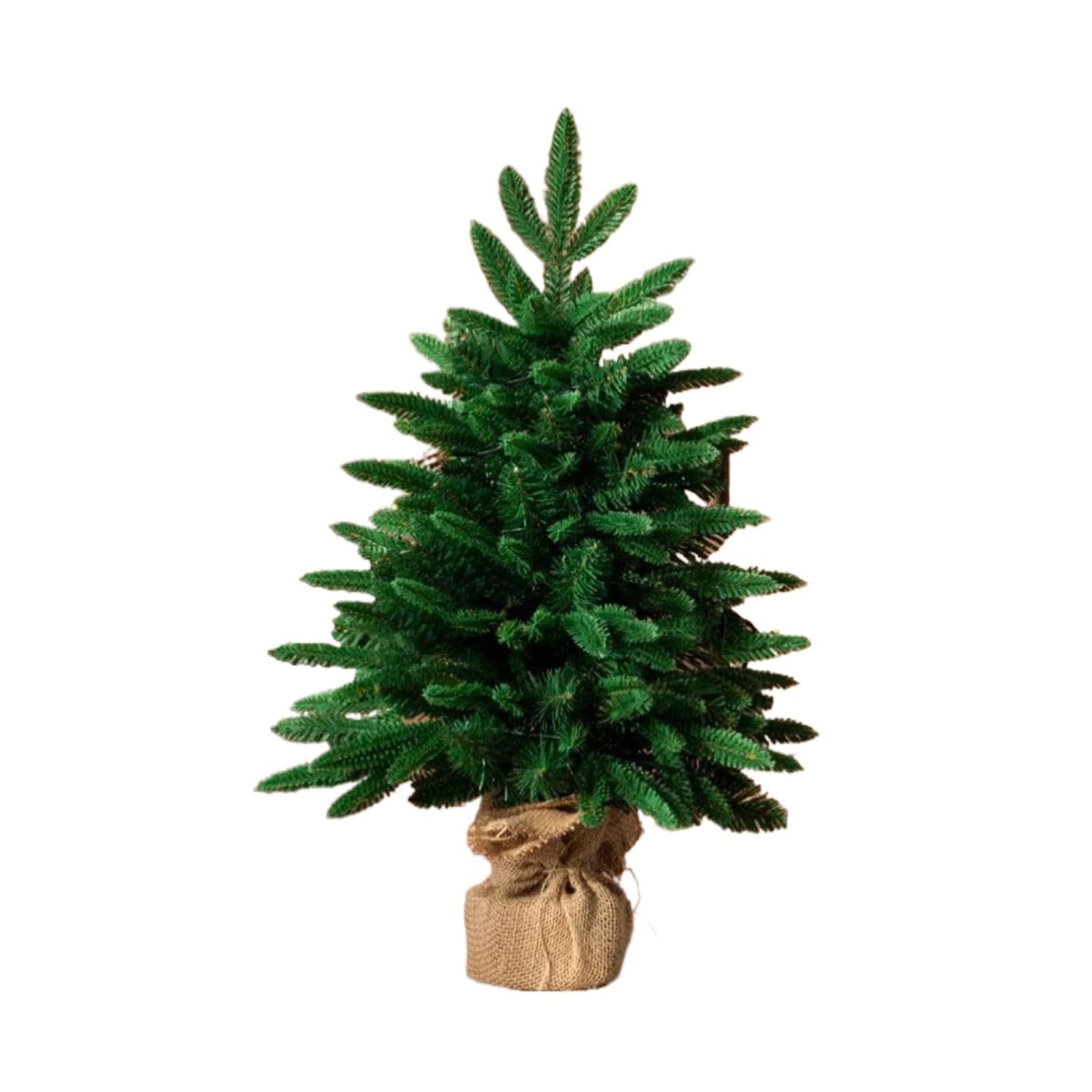 Sapin De Noël Artificiel sans Lumières, Sapin De Table avec Base en Toile De Jute, Décorations for La Maison(45CM)