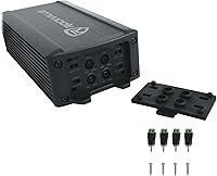 Vista 5 de Rockville PS40 340W 4-canales ATV/UTV/amplificador de motocicleta 2/4 Ohm, IP65 impermeable, Bluetooth, compacto, para audio de Powersports