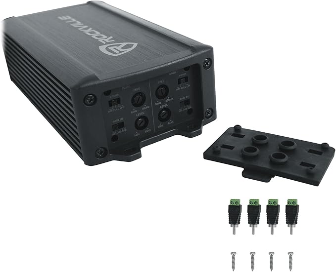 Amplificador Rockville PS40 340W 4 Canales Bluetooth IP65 para ATV/UTV/Moto miniatura 5