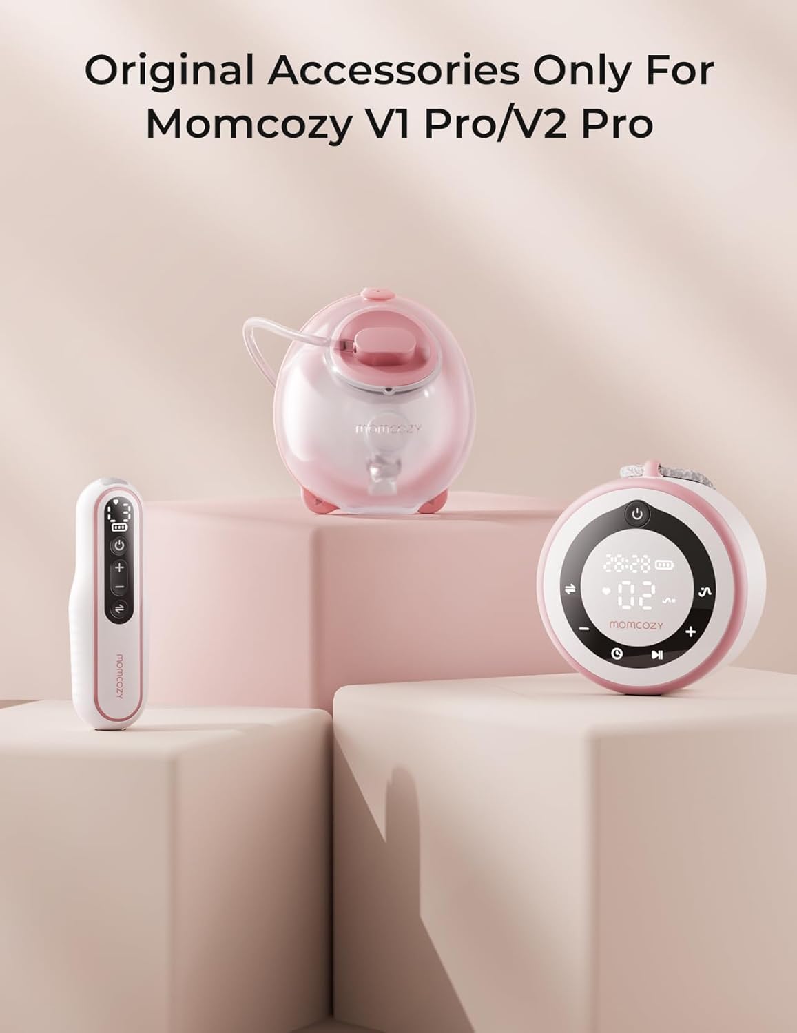 Momcozy Oryginalne części zamienne V1 Pro/V2 Pro do laktatora, kompletny zestaw, Collector Max 7,8 oz, z podwójnie uszczelnionym kołnierzem 24 mm, 1 sztuka