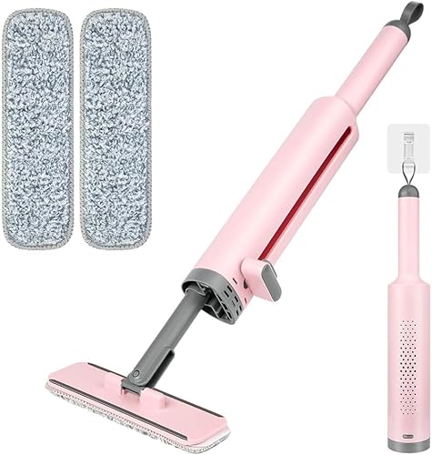 Miniatura 1 de Mini trapeador giratorio con cepillo para hendiduras, mini trapeador portátil 2024, giratorio de 180, sin lavado a mano, para baño, cocina,