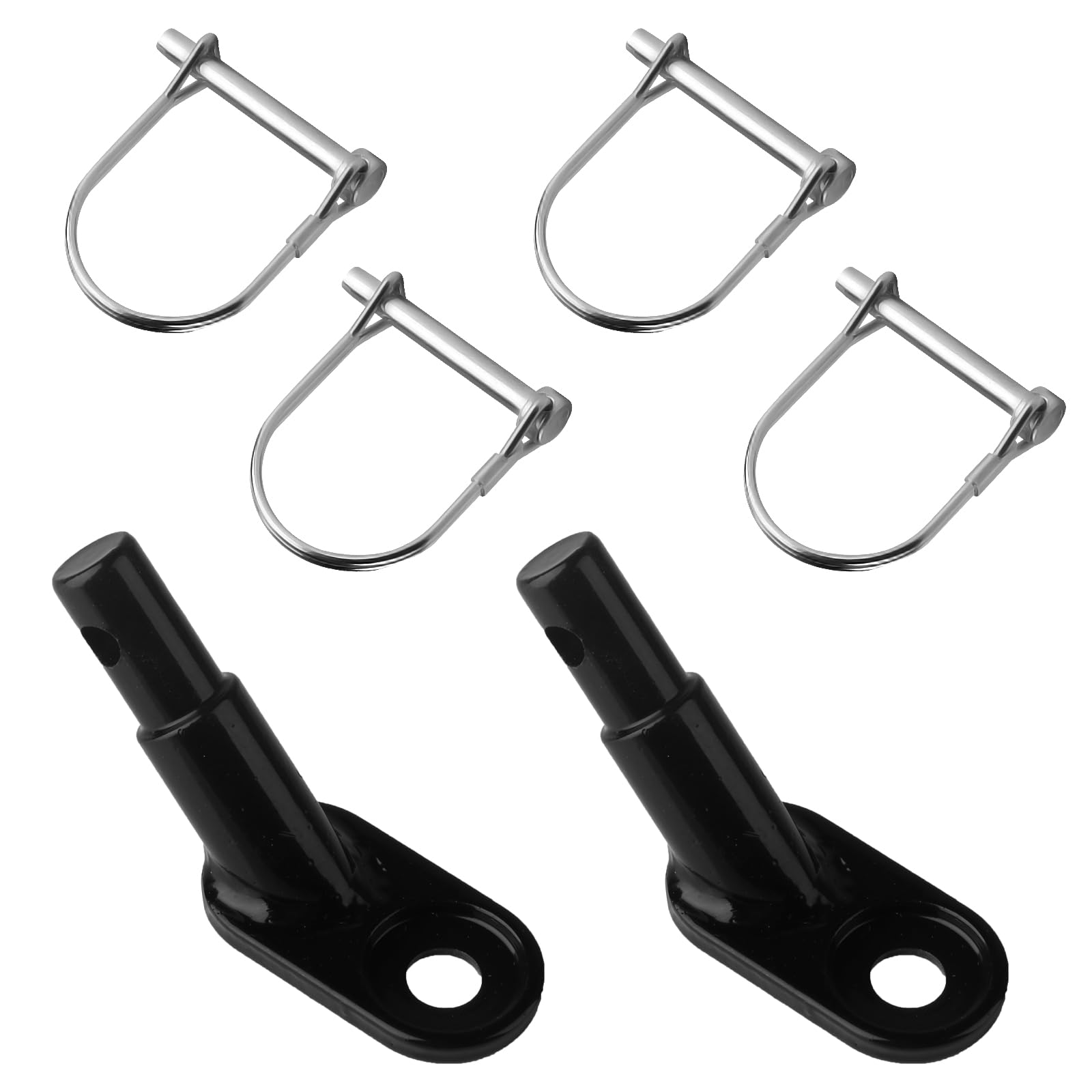 2 Stück Fahrrad Anhängerkupplung Fahrradanhänger Kupplung Adapter für Hundefahrradanhänger Lastenanhänger, Metall Hundeanhänger für Fahrrad Hundewagen, mit 4 Sicherungsstifte