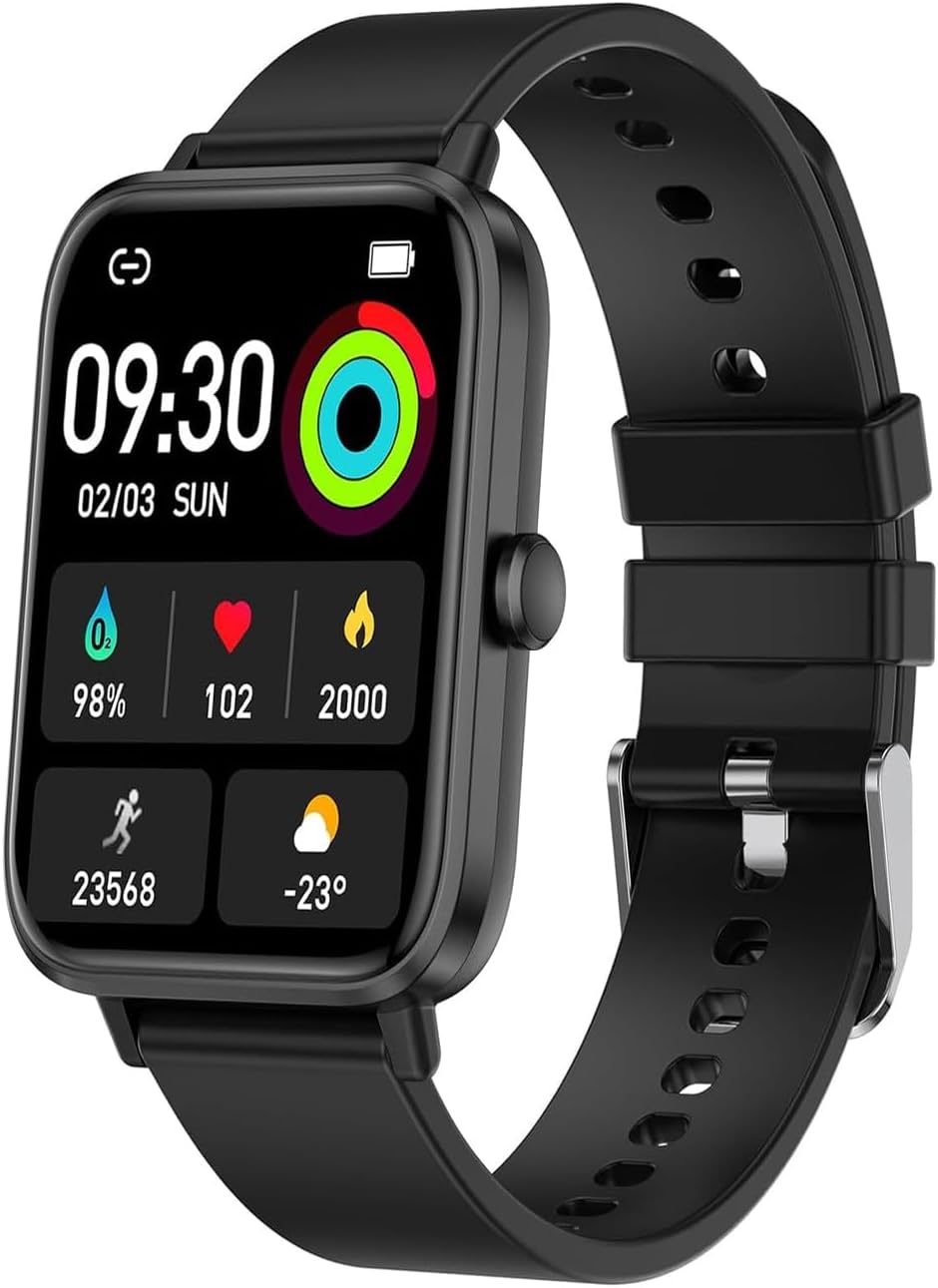 Health & Fitness Tracker Watch for Women Men, 24H Smart Watch with Heart Rate & Sleep Monitor, Blood Oxygen, Step Counter, Calories, Activity Tracker, Waterproof Smart Band for iOS & Android Phones