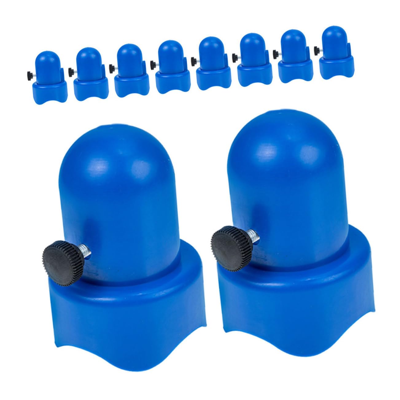 iplusmile Tapa de Repuesto para Trampolín Azul 20 Piezas de Plástico