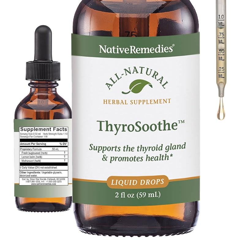 Native Remedies Extrato líquido de bugleweed, erva-cidreira e motherwort, sem álcool, 60 mL