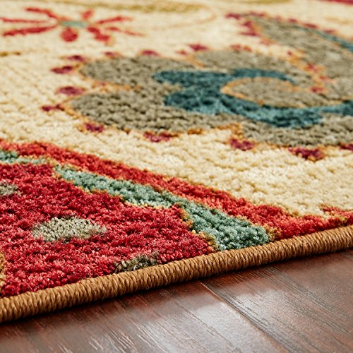 Mohawk Home Tropical Acres Paisley Floral Runner Area Rug, 2'X5', Beige #TOP2