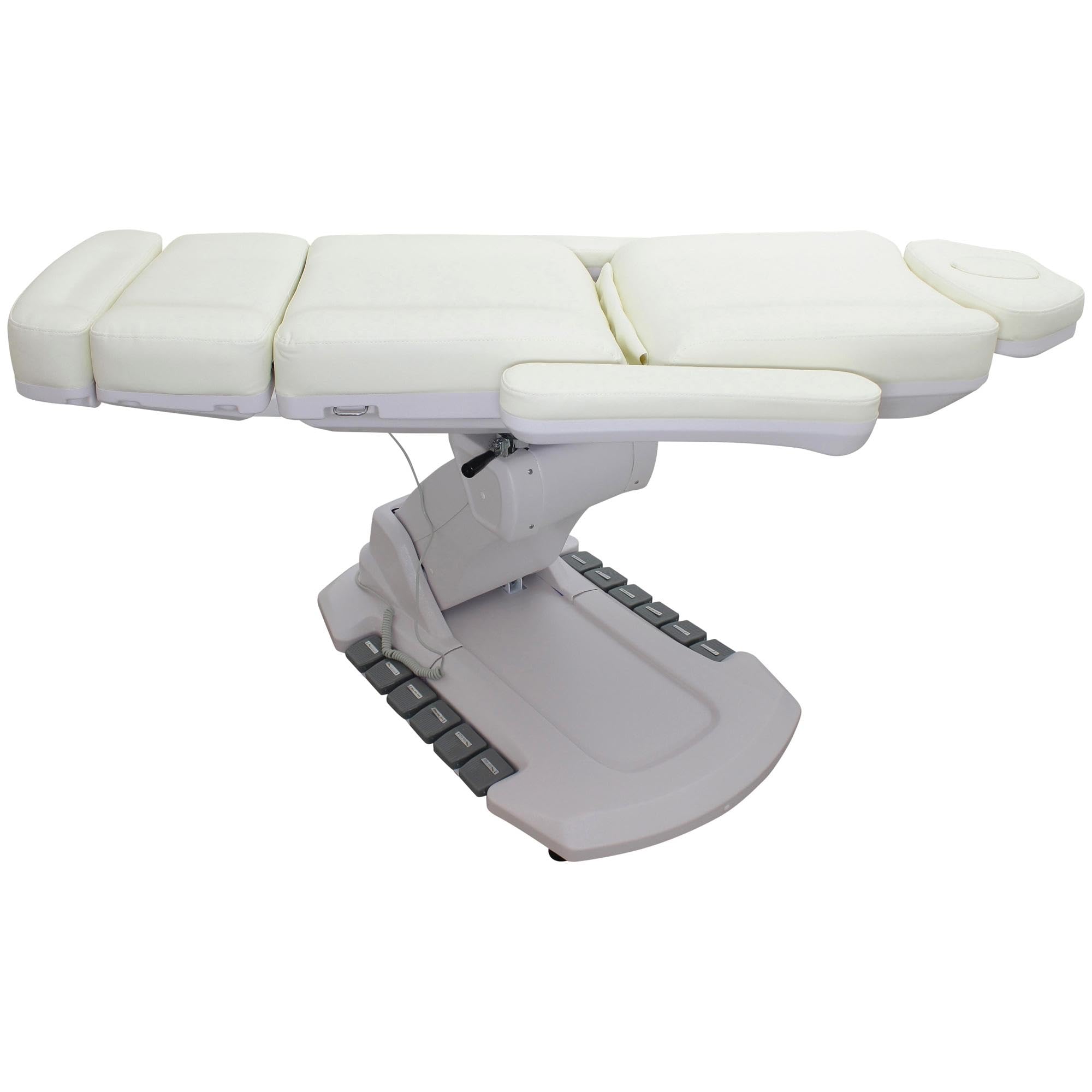 Medeo Kosmetikliege Vollelektrisch 4 Motoren Heizung Display drehbar LED Grau L06686H (Perlweiß)
