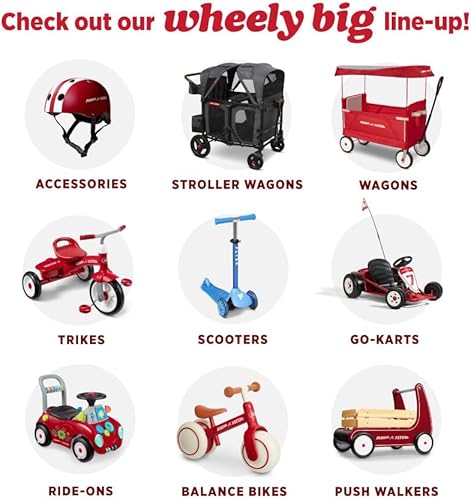 Miniatura 7 de Radio Flyer Scoot 2 Scooter, azul, para niños de 1 a 4 años, juguete de montar o scooter de 4 ruedas para niños, ruedas y marco duraderos, se