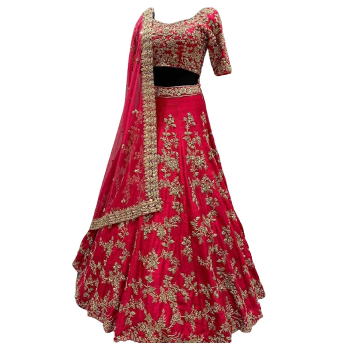 Women's Georgette Semi Stitched Lehenga Choli In Red1 Colour Lehenga Choli ForWomen-SF108Ver-13-image-17