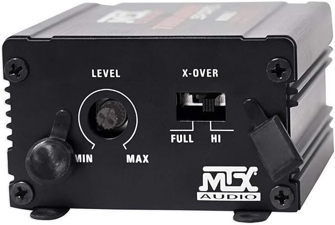Rockville MS40B Chrome 4" Parlantes Torre + Amplificador MTX para ATV/UTV miniatura 9