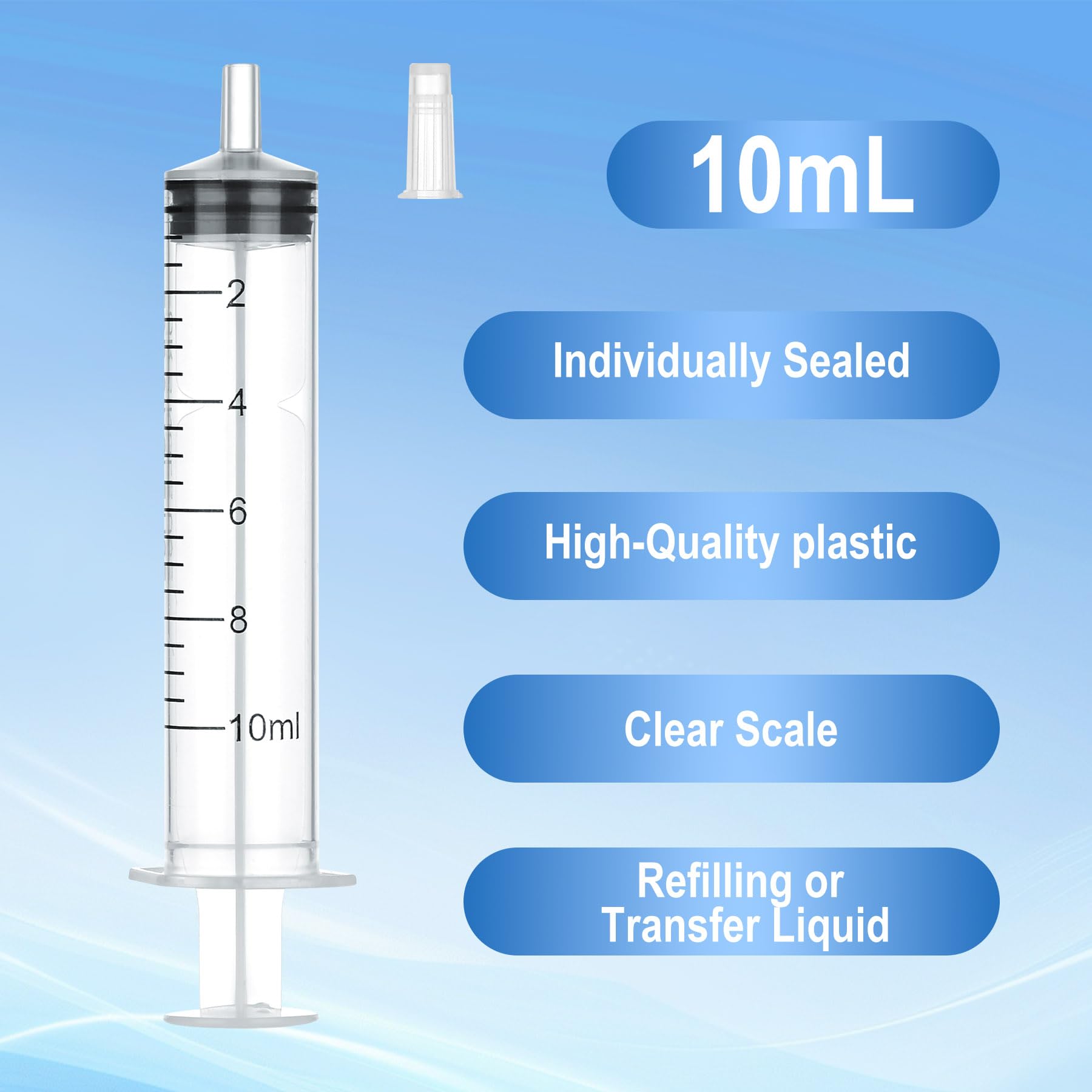10ml Syringes Without Needles, 10-Pack — Amazon image 2
