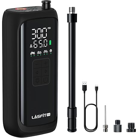 [2024 Upgraded] LASFIT AIR BM1 Bike Motorcycle Pump
