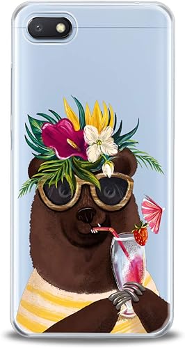 Miniatura 1 de Lex Altern Funda de TPU compatible con Xiaomi Mi 11 Pro 9 SE A2 A1 Note 8 SE Mix 2S 8X Slim Fit Print Animal Grizzly Hilarante Arte Suave Claro