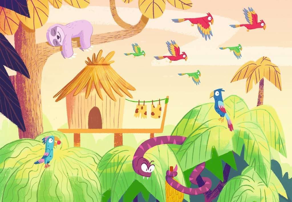 Ravensburger Puzzle & Play: Jungle Exploration 2 x 24 Piece Jigsaw Puzzle Set for Kids - 05593 - Every Piece is Unique, Pieces Fit Together Perfectly - MESH Accredited