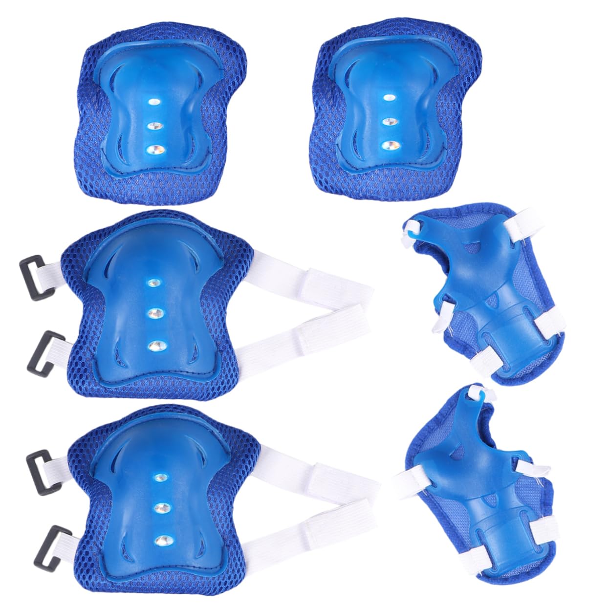 ibasenice 6-in-1 Boys and Girls Protective Gear Set Kneepads Elbow Pads Wrist Guards for Skating Biking and Outdoor Play