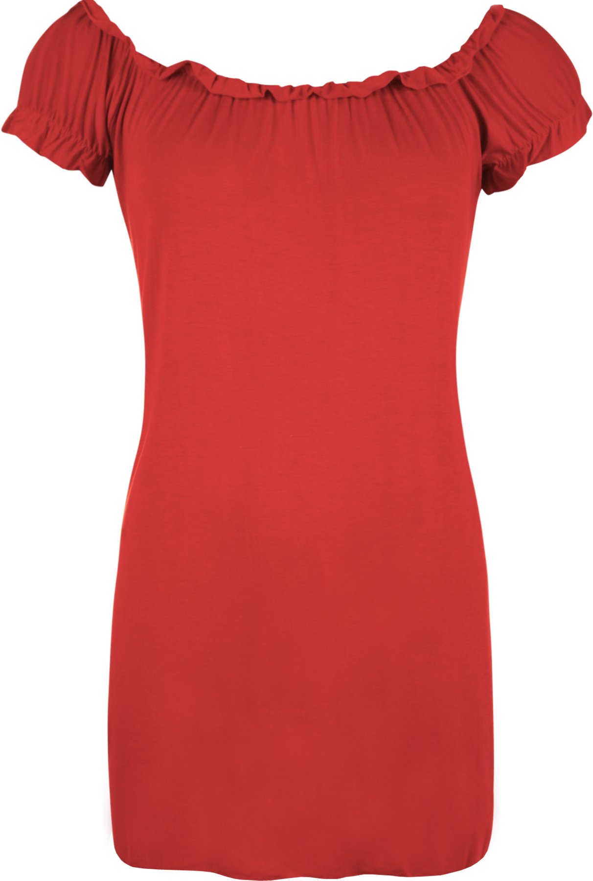WearAll Ladies Gypsy Boho Stretch Womens Top - Red 22/24