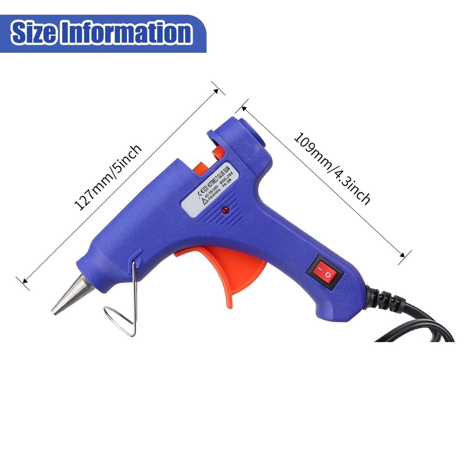 Pistolet do klejenia na gorąco, pistolet do topienia, pistolet do klejenia rzemieślniczego, pistolet do klejenia 20 W, mini pistolet do klejenia na gorąco, pistolety industr