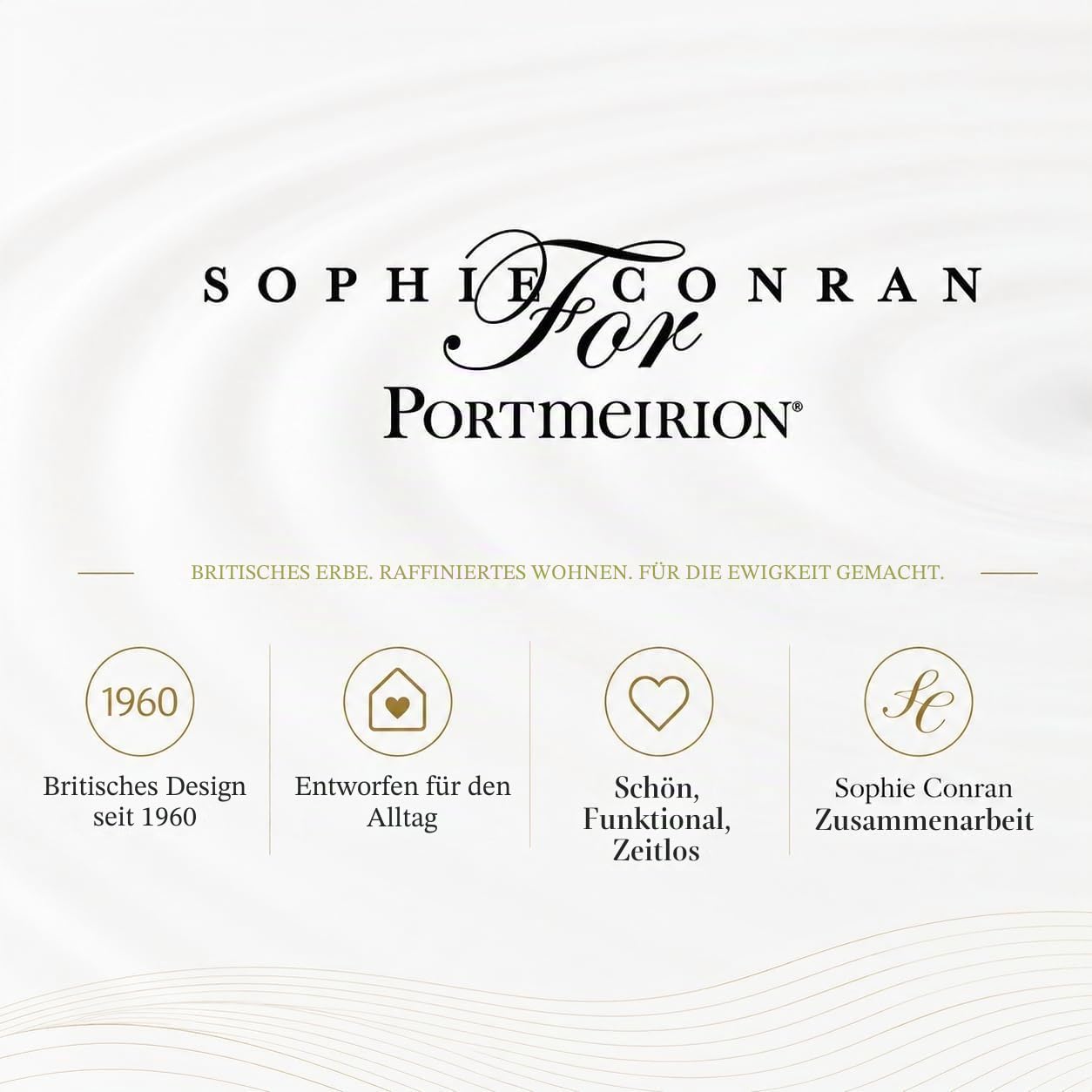 Portmeirion Home & Gifts Butterdose (Weiß)