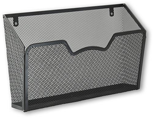 3 Pack - Simplehouseware Wall Mount Single Pocket File Organizer Holder, Black #TOP2