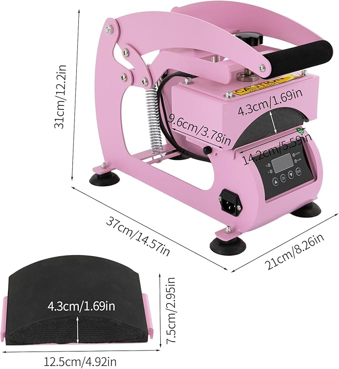 Termofijadora para Gorras 2 en 1 con Control Digital de Tiempo y Temperatura miniatura 2