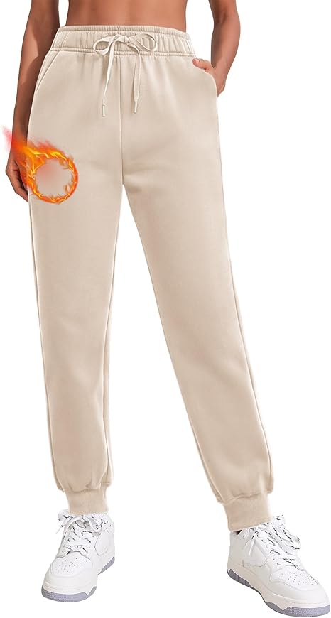 PINSPARK Joggingbroek voor dames, lange baggy, trainingsbroek, hoge
