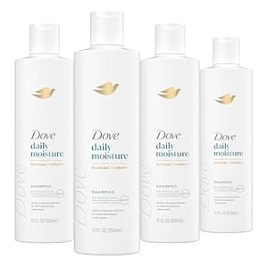 Dove Nutritive Solutions Moisturizing Shampoo 4 Count for Dry Hair Daily Moisture with Pro-Moisture Complex for Manageable and Smooth Hair 12 oz