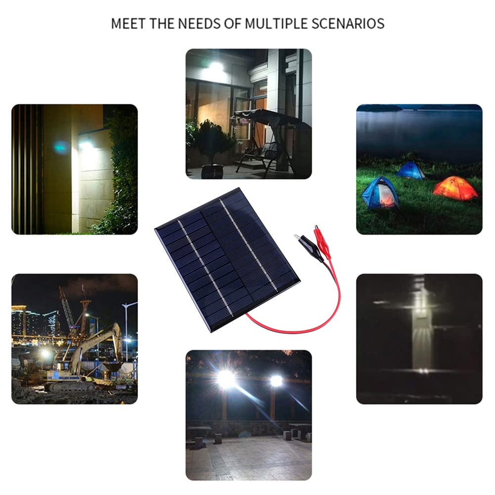 Wasserdichte 5W 12V Solarpanel Outdoor tragbar DIY Solar Ladegerät Polysilizium Epoxy Panel 136x110MM Solarladegerät für 9-12V Batterieladung (1Pc)