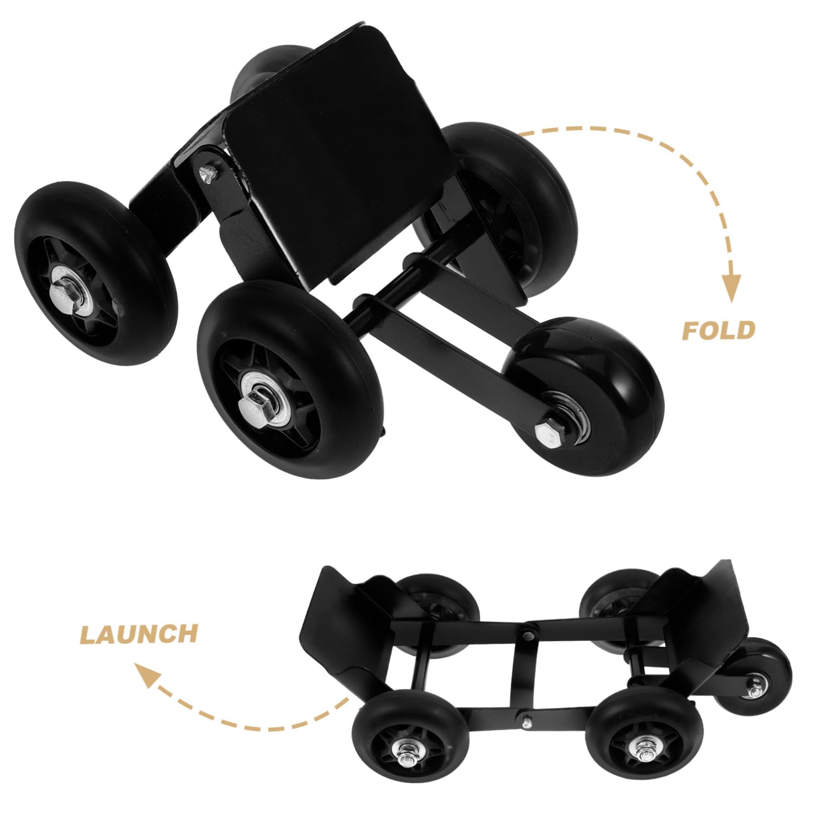 IMIKEYA Rouleau de Pneu d'urgence Robuste Noir Chariot de Déplacement pour Moto et Tricycle Assistance Dépannage Pneus Crevés Usage Extérieur Passionnés Moto Couleur Aléatoire