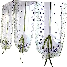 HOMSFOU Cortinas De Tule Persianas Transparentes Cortina Roxa Cortinas Transparentes Cortinas Roxas Cortinas Voile Painéis De Cortina Transparente Janela Tule Triagem De Janela Rural