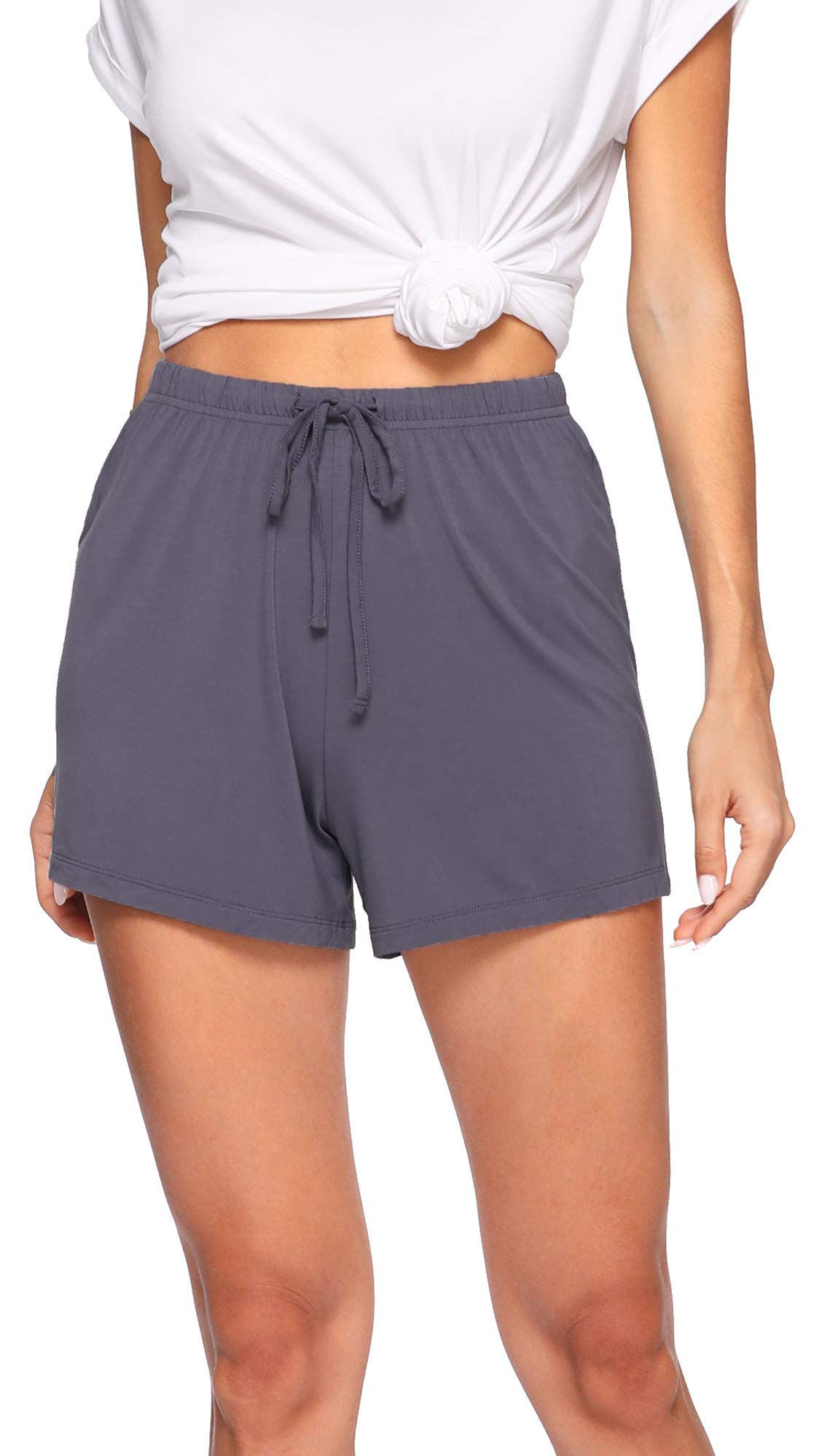 WiWi Bamboo Visose Pajama Shorts for Women Soft Sleep Bottoms Plus Size Lounge Boxers Pj Sleepwear Bottom S-4X