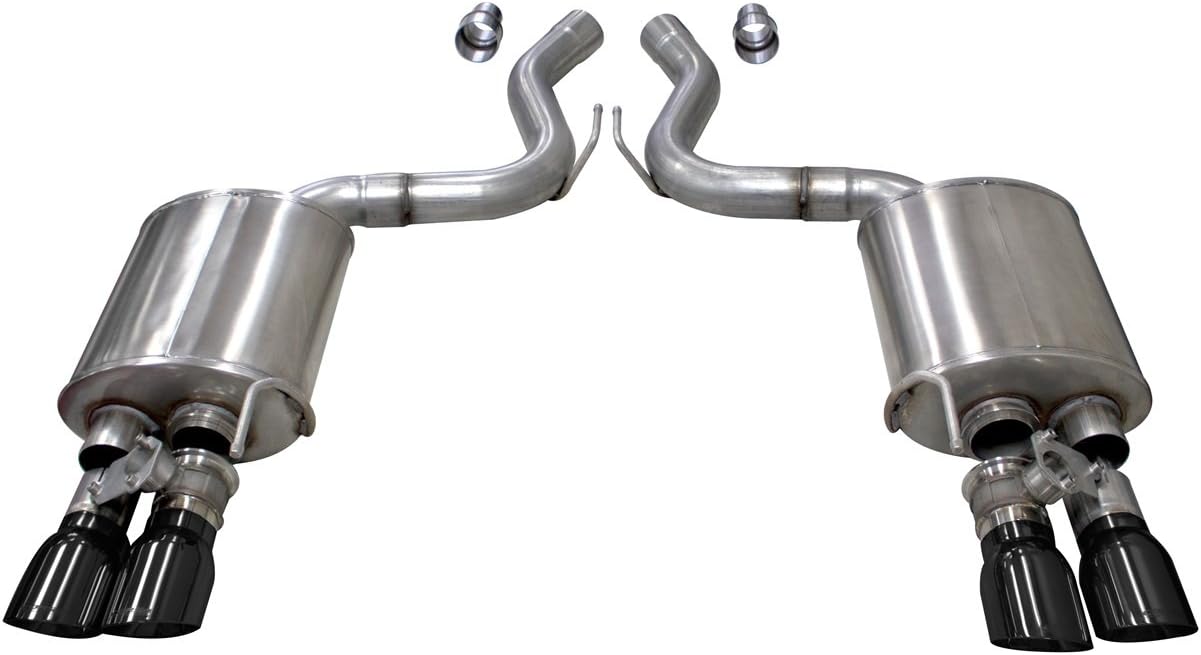 3.0 IN Valved Axle-Back Twin 4.0 IN Tips (21002) Sport Variable Sound Level | 2018-2021 Mustang GT Coupe Black PVD