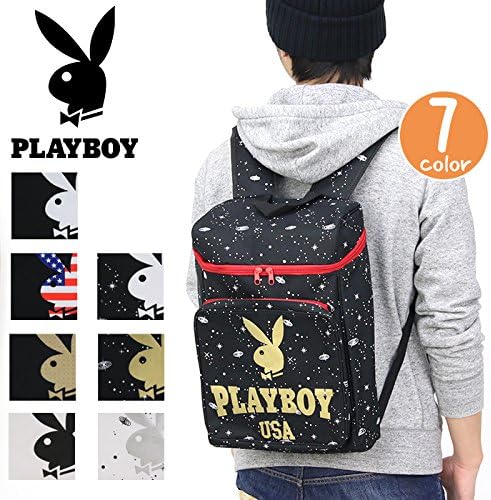 Amazon Co Jp プレイボーイ Playboy リュック リュックサック デイパック スクエア メンズ レディース ブラック ホワイト シューズ バッグ