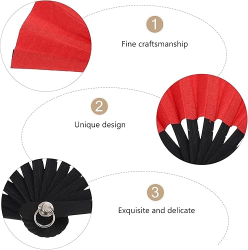 Miniatura 8 de jojofuny Mini ventilador plegable, 3 piezas, accesorios para casa de muñecas, ventiladores de mano de papel en miniatura, ventilador plegable