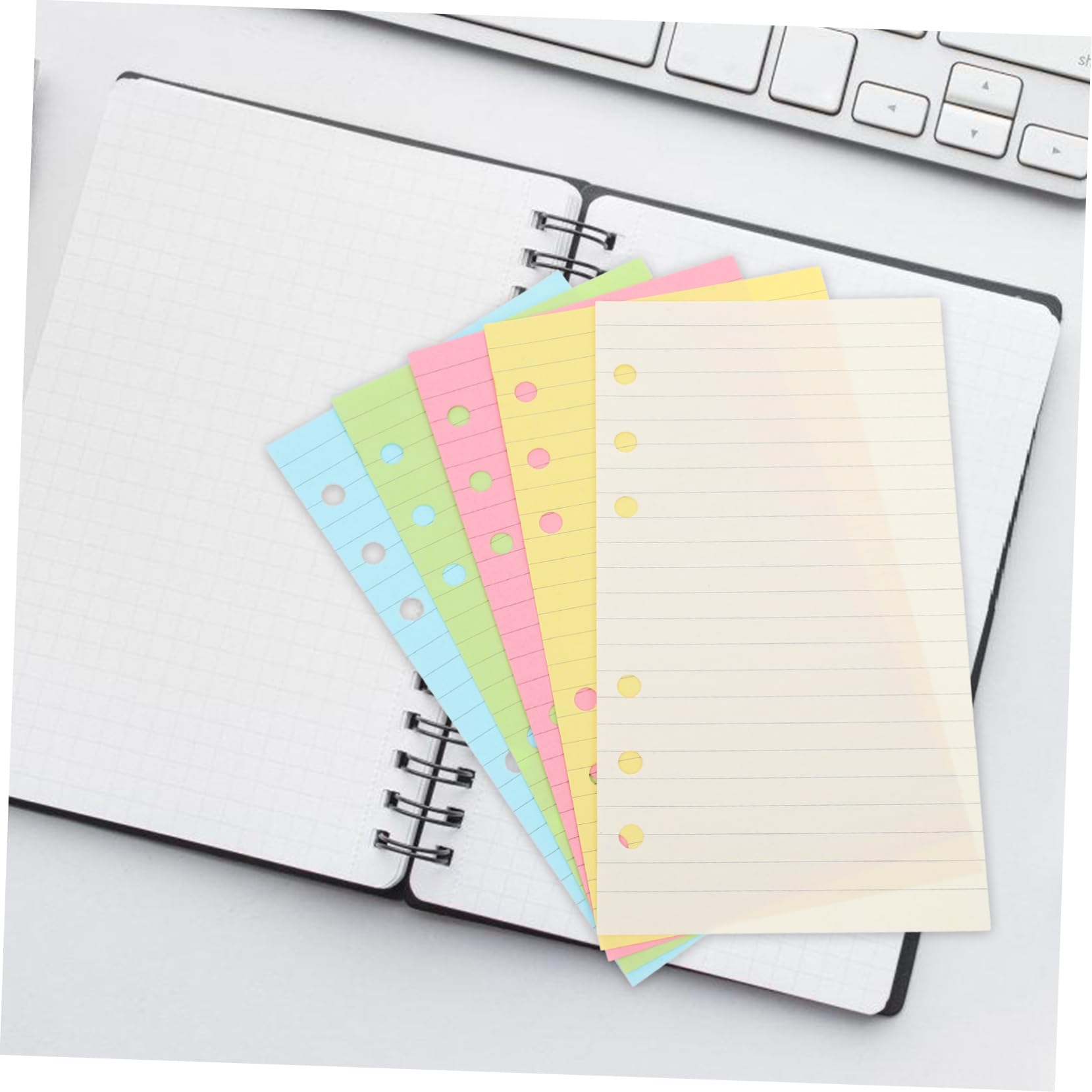 Homoyoyo Set da 2 Confezioni Carta per Planner a 6 Anelli Pagine Staccabili per Scuola e Casa