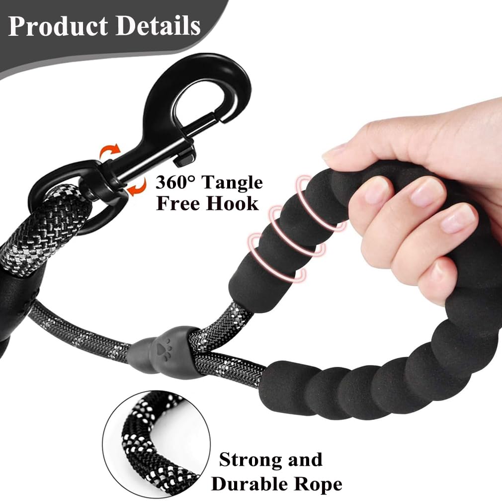 Training Lead for Dogs 2M/6.5FT Long Rope Dog Leash with Carabiner Clip and Soft Padded Handle - Image 3