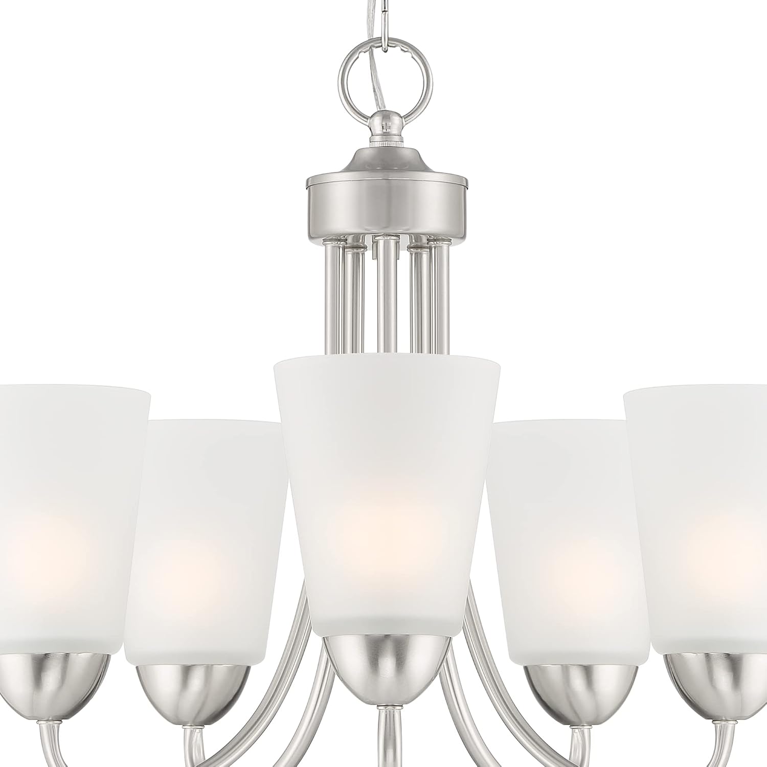 DESIGNERS FOUNTAIN Malone 5 Light Chandelier, Brushed Nickel, D267M-5CH-BN
