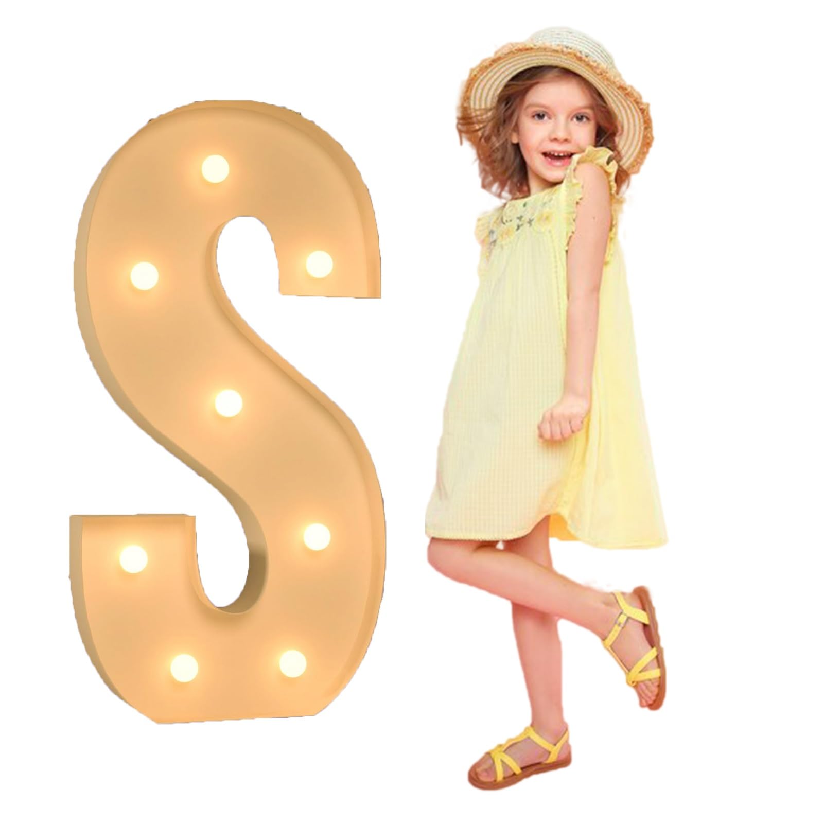 3ft Splicing Letters Light DIY Giant Letters For Baby Shower Birthday Party Backdrop Decorations For Prom Party Bar Birthday Family Christmas Valentin’s Day Anniversary Holiday(Color:Letters S,Size:3.