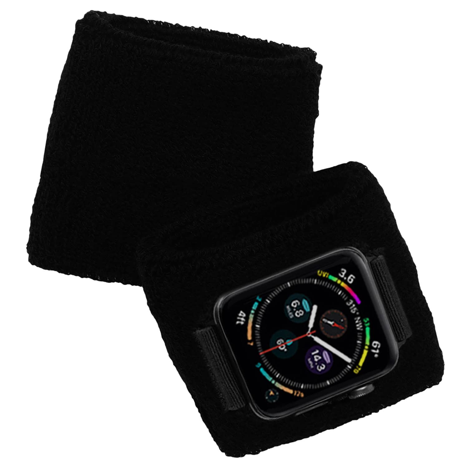 JEMACHE Unisex Sport Sweatband Wrist/Ankle Band Compatible with Apple Watch 41/40/38mm iWatch Series 11 10 9 8 7 6 5 4 3 SE (L)