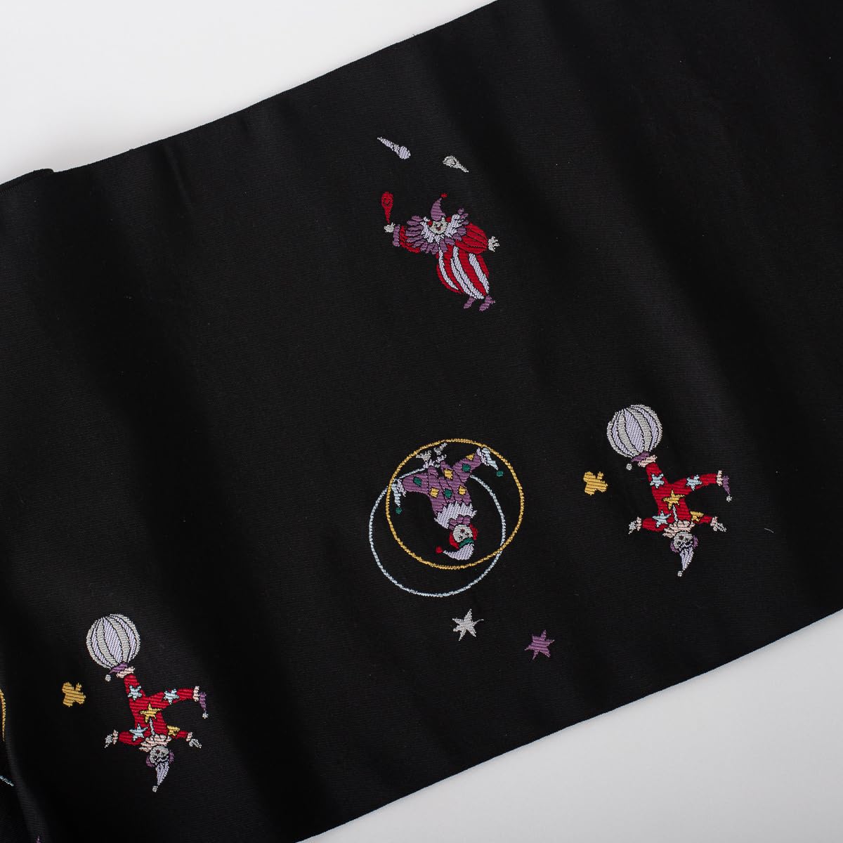 Amazon.co.jp: 西陣織 九寸名古屋帯 サーカス ピエロ 正絹 未仕立て  