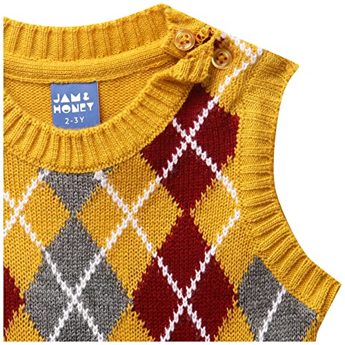 Image of Amazon Brand - Jam & Honey Boy's Acrylic Round Neck Sweater
