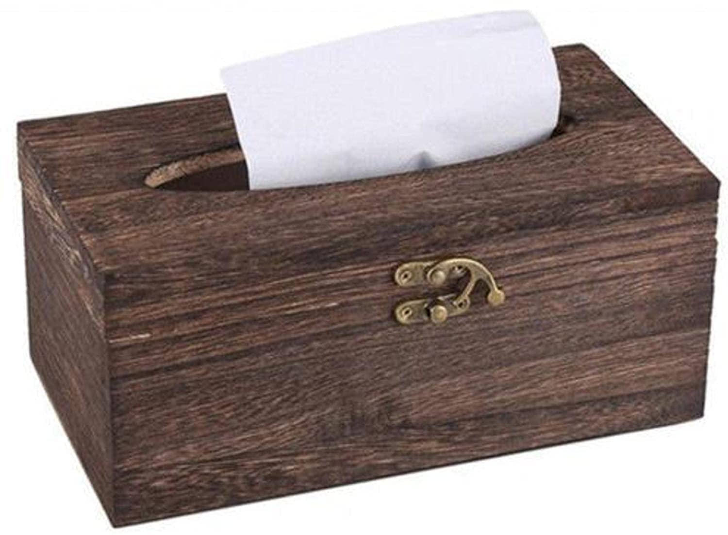 Boite A Mouchoir Moderne Boîte de Tissu en Bois Papier Porte-Serviettes Distributeur Cas Bureau Salle Bain Decor Maison Bureau(Large)