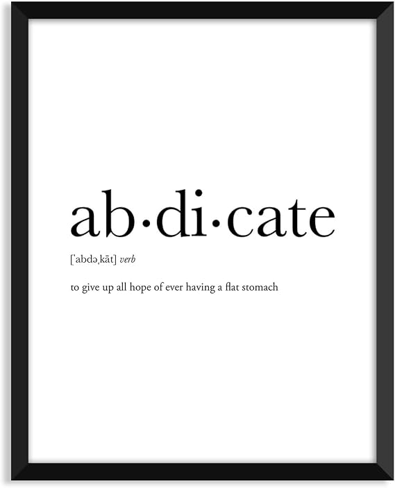 Serif Design Studios Abdicate Definition Unframed Art Print Poster Or Greeting Card Posters Prints Amazon Com